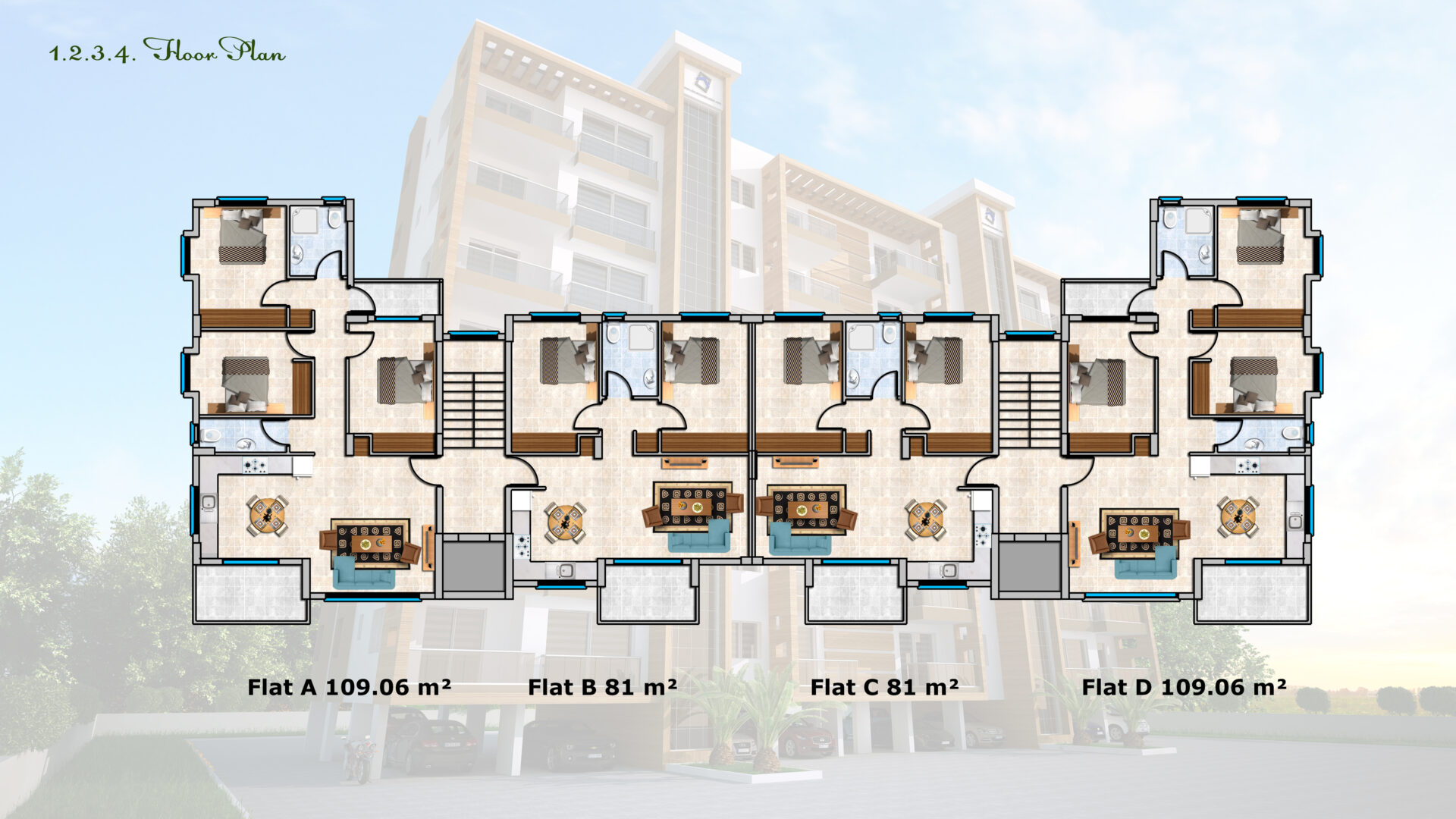 Type Floor Plan 1 2 3 4 North Cyprus Estate Agents